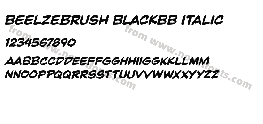 Beelzebrush BlackBB ItalicPreview