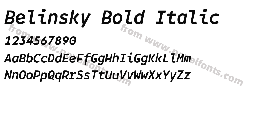 Belinsky Bold ItalicPreview