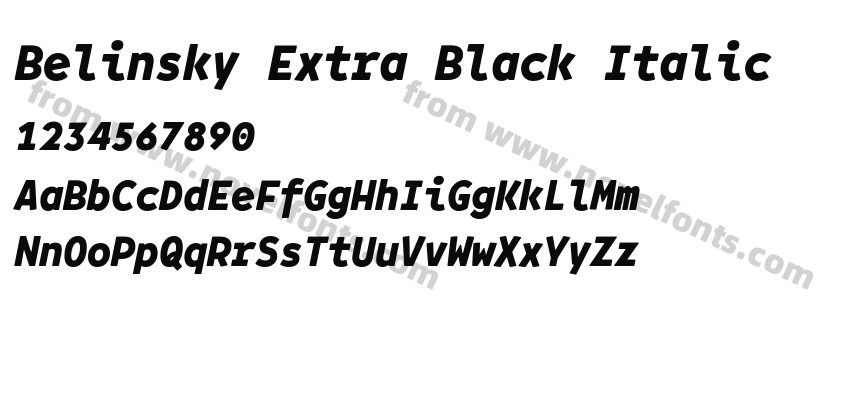 Belinsky Extra Black ItalicPreview