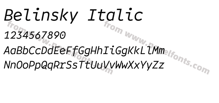 Belinsky ItalicPreview