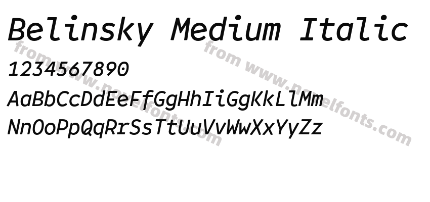 Belinsky Medium ItalicPreview