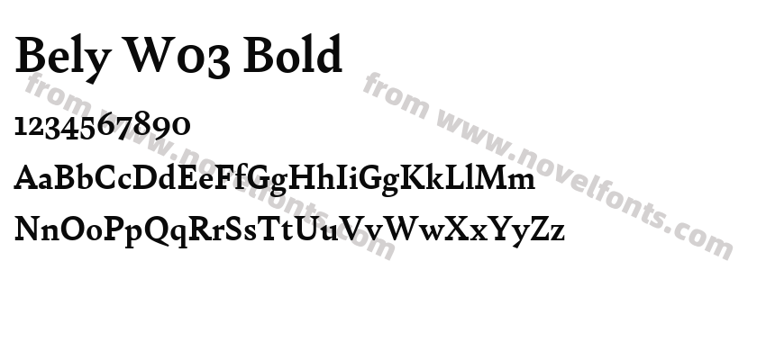 Bely W03 BoldPreview