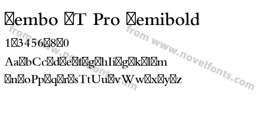 Bembo MT Pro SemiboldPreview
