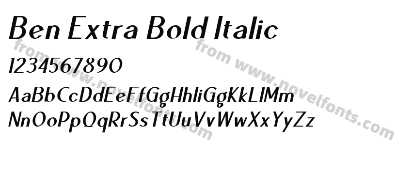 Ben Extra Bold ItalicPreview