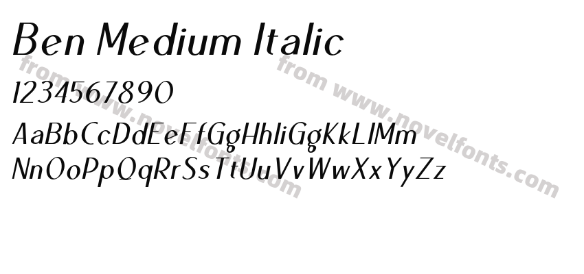 Ben Medium ItalicPreview