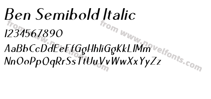Ben Semibold ItalicPreview