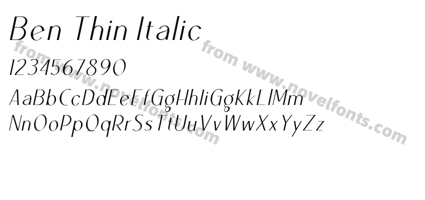 Ben Thin ItalicPreview