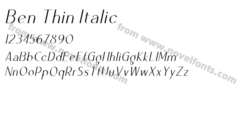 Ben Thin ItalicPreview