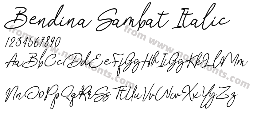 Bendina Sambat ItalicPreview