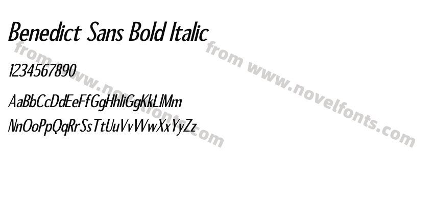Benedict Sans Bold ItalicPreview