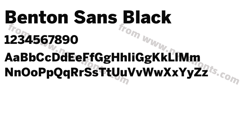 Benton Sans BlackPreview