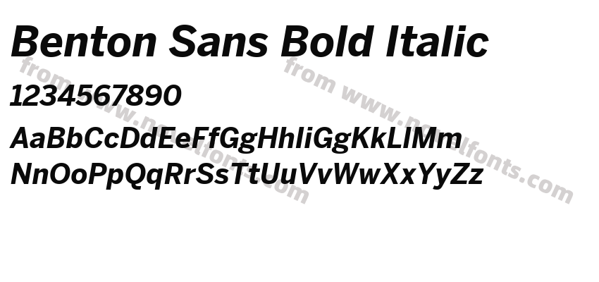 Benton Sans Bold ItalicPreview