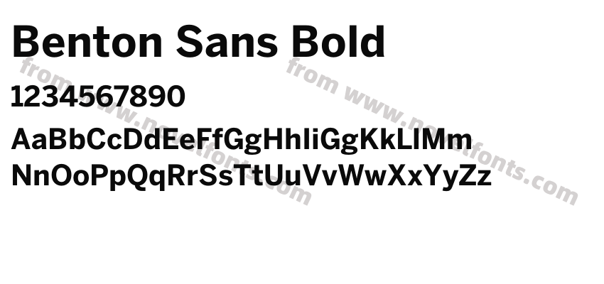 Benton Sans BoldPreview