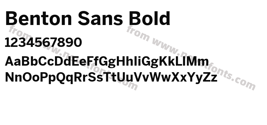 Benton Sans BoldPreview