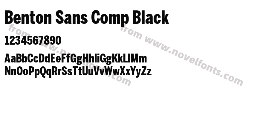 Benton Sans Comp BlackPreview
