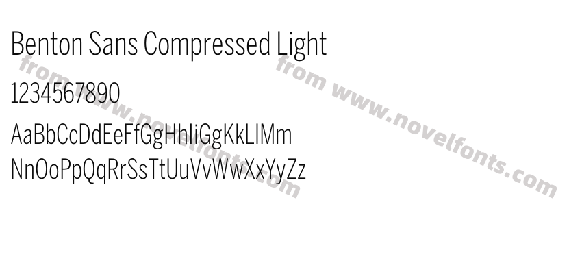 Benton Sans Compressed LightPreview