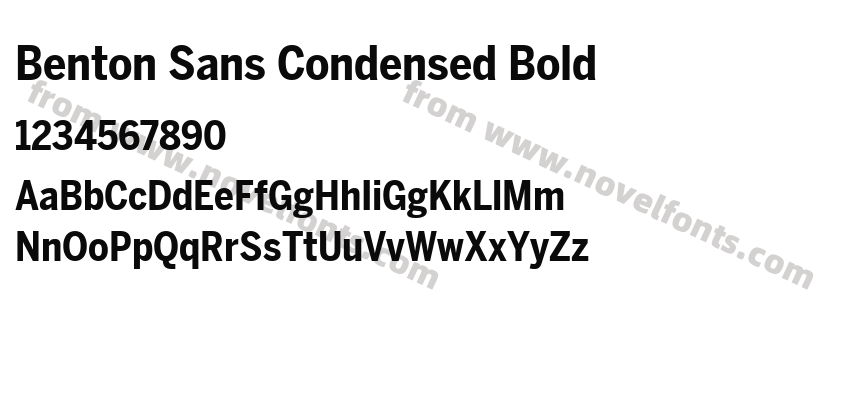 Benton Sans Condensed BoldPreview
