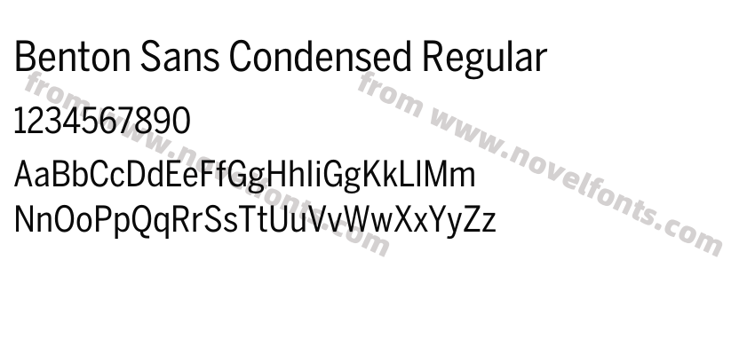 Benton Sans Condensed RegularPreview