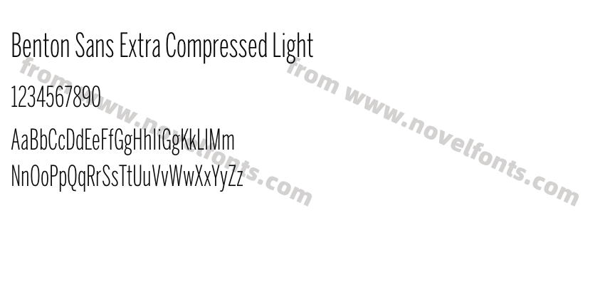 Benton Sans Extra Compressed LightPreview