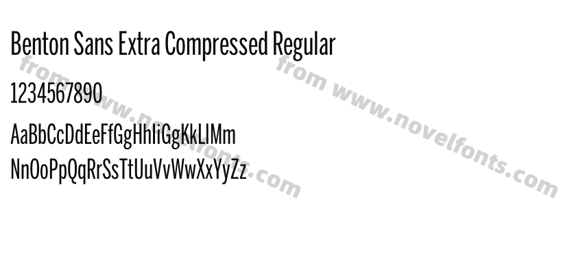 Benton Sans Extra Compressed RegularPreview