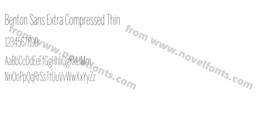 Benton Sans Extra Compressed ThinPreview
