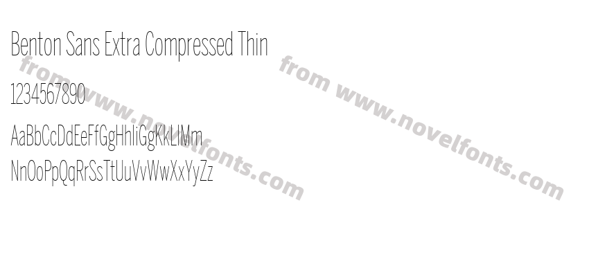 Benton Sans Extra Compressed ThinPreview
