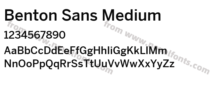 Benton Sans MediumPreview
