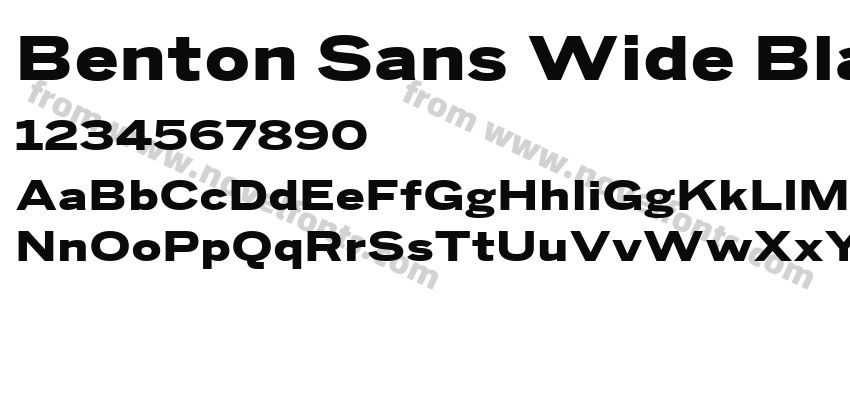 Benton Sans Wide BlackPreview