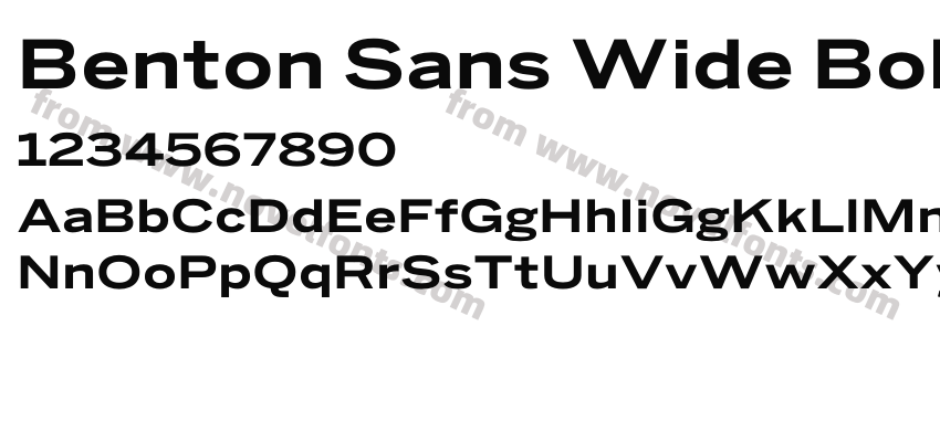 Benton Sans Wide BoldPreview