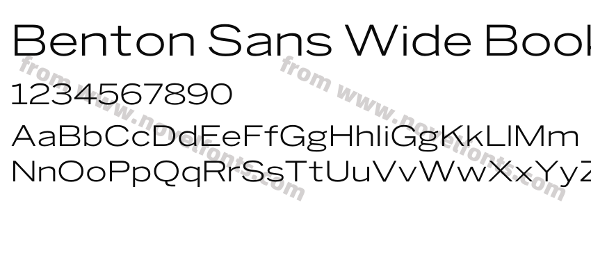 Benton Sans Wide BookPreview