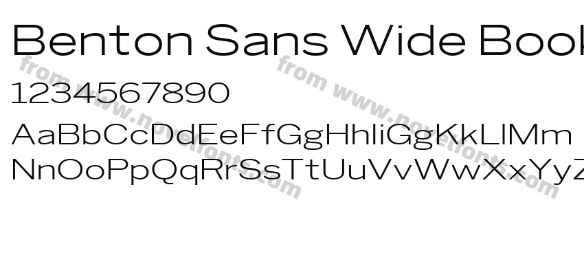 Benton Sans Wide BookPreview