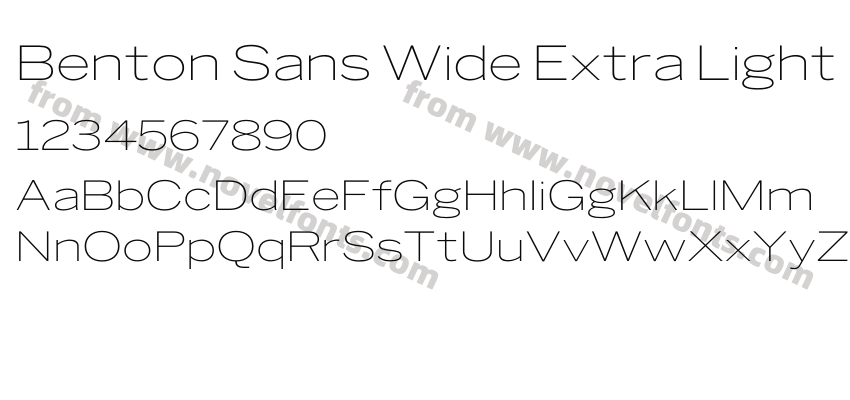 Benton Sans Wide Extra LightPreview