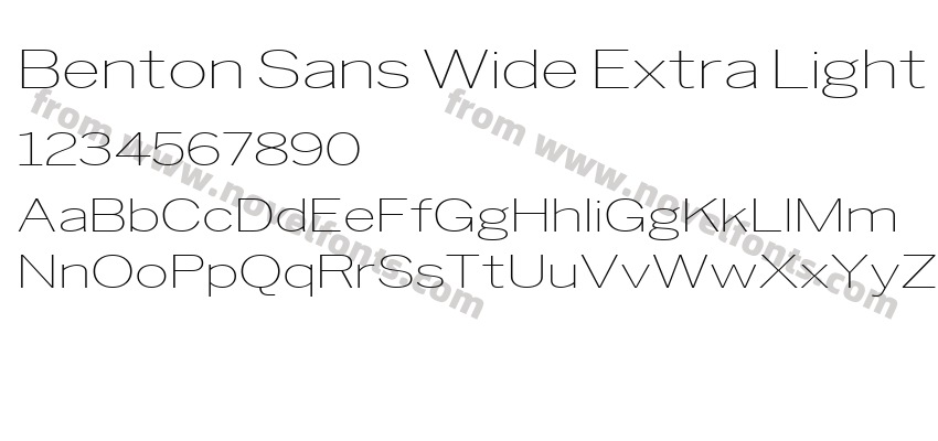 Benton Sans Wide Extra LightPreview