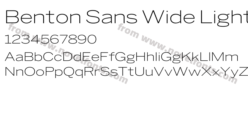 Benton Sans Wide LightPreview