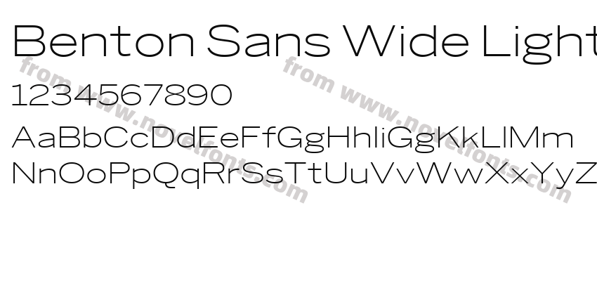 Benton Sans Wide LightPreview