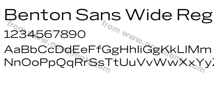 Benton Sans Wide RegularPreview