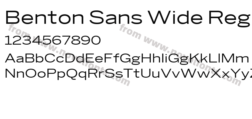 Benton Sans Wide RegularPreview
