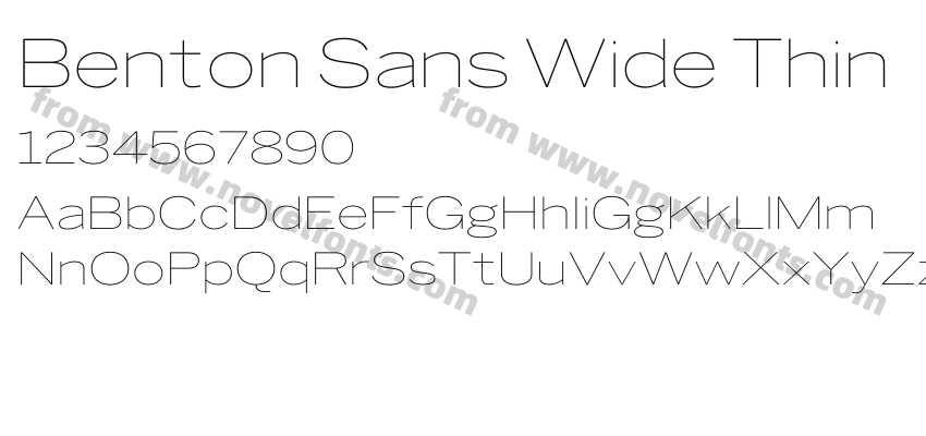 Benton Sans Wide ThinPreview
