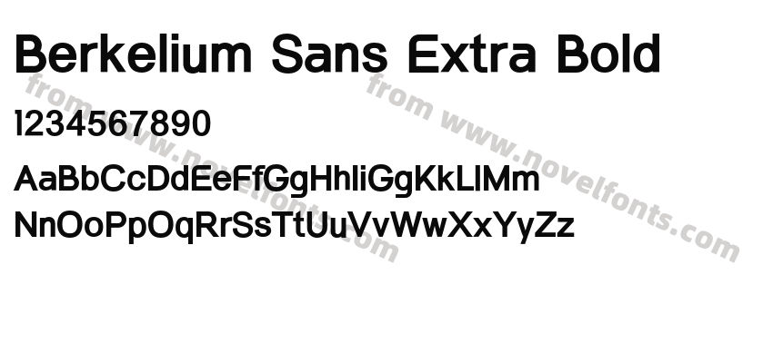 Berkelium Sans Extra BoldPreview