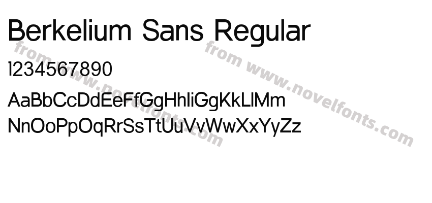 Berkelium Sans RegularPreview