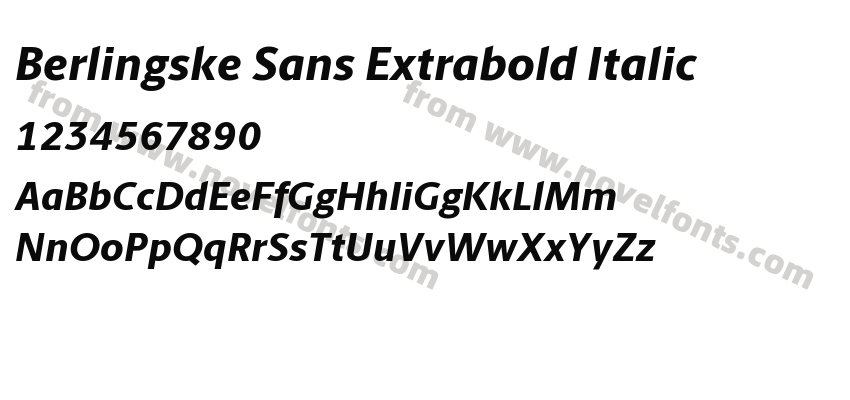 Berlingske Sans Extrabold ItalicPreview