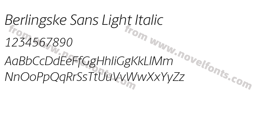 Berlingske Sans Light ItalicPreview