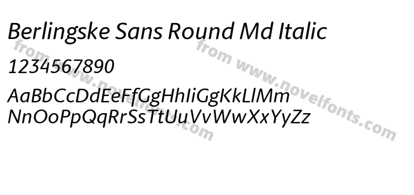Berlingske Sans Round Md ItalicPreview