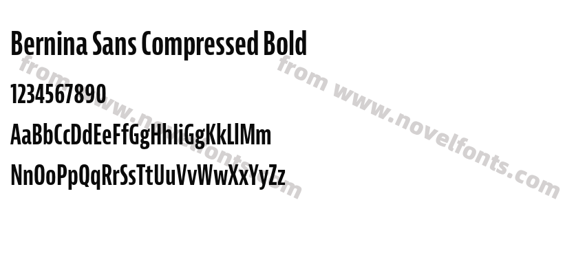 Bernina Sans Compressed BoldPreview