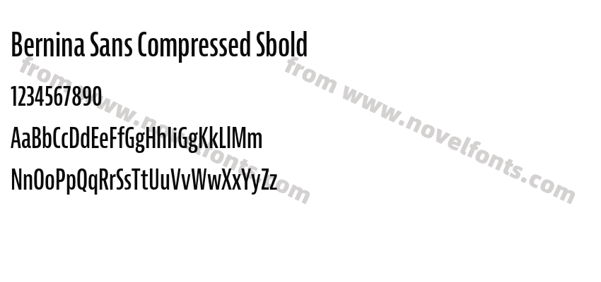 Bernina Sans Compressed SboldPreview