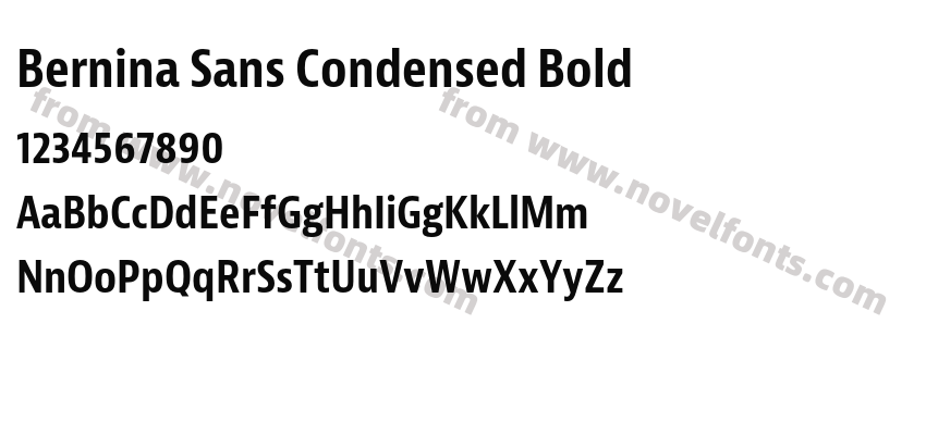 Bernina Sans Condensed BoldPreview