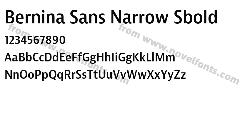 Bernina Sans Narrow SboldPreview