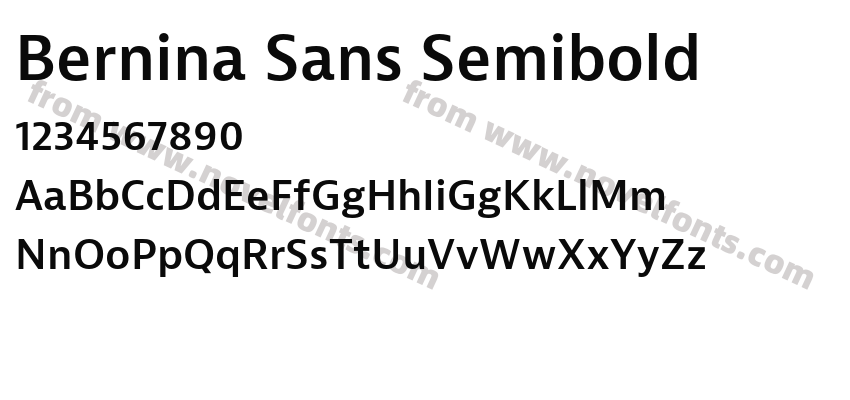 Bernina Sans SemiboldPreview