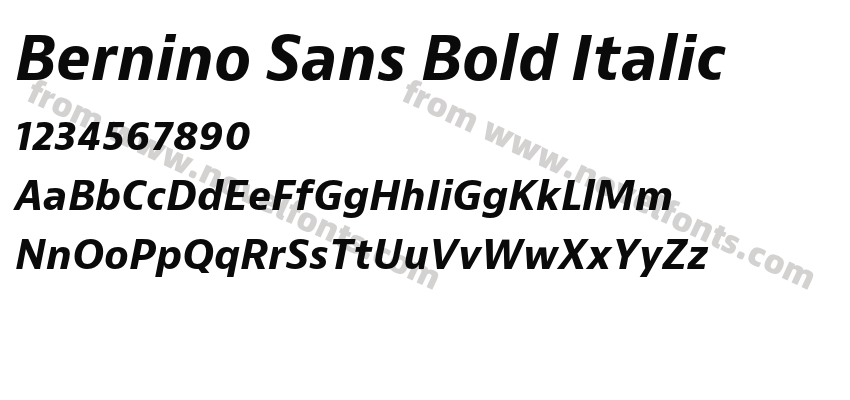 Bernino Sans Bold ItalicPreview