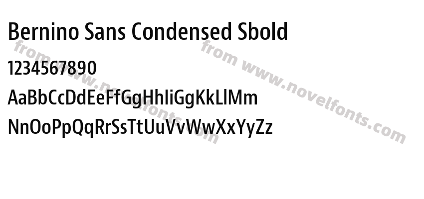 Bernino Sans Condensed SboldPreview